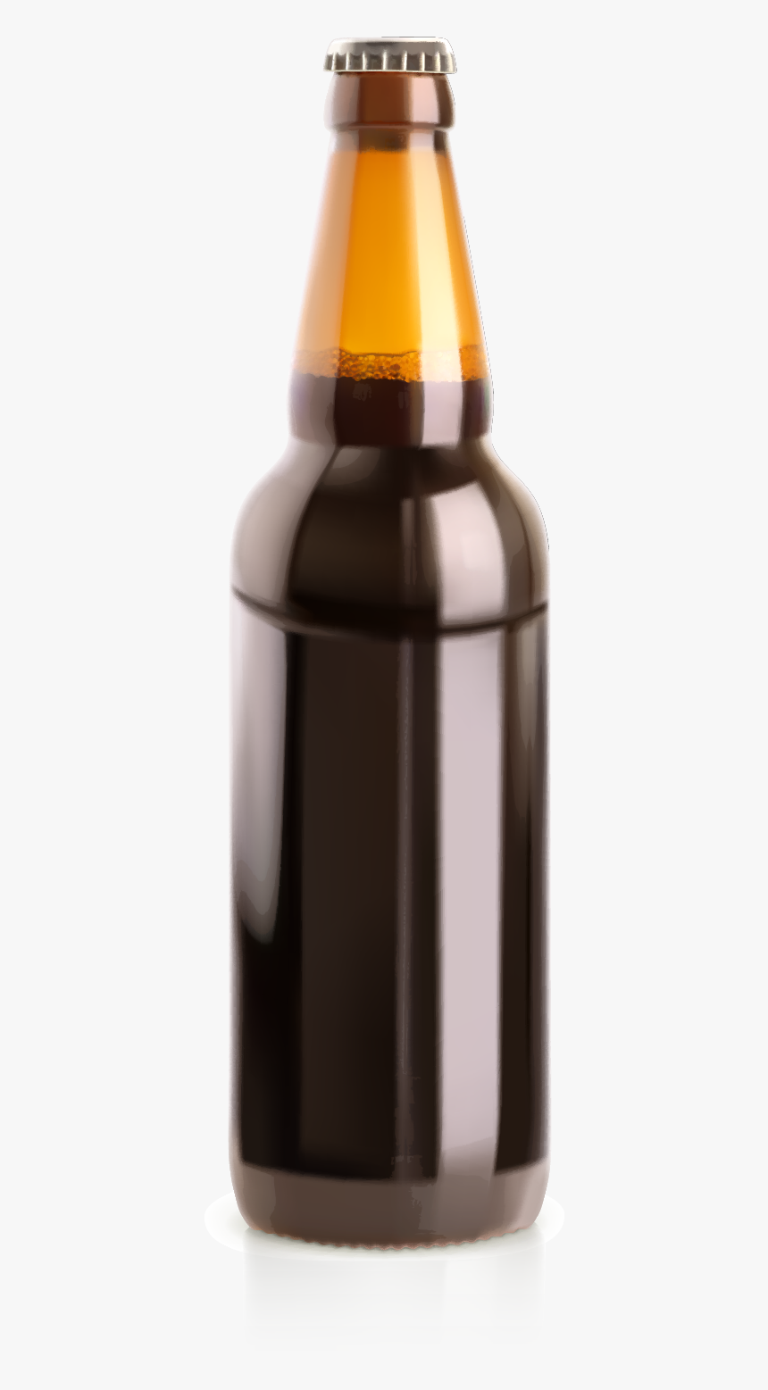 Beer Bottle Glass Illustration - Темное Пиво В Бутылке, HD Png Download, Free Download