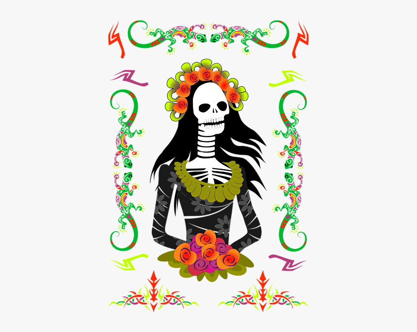 Calavera Dia De Muertos Png, Transparent Png, Free Download