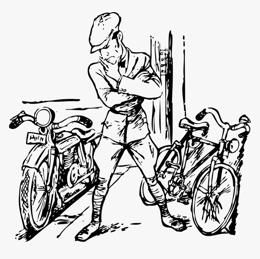 Bicycle Vintage Retro Free Picture - Motorcycle Clip Art, HD Png Download, Free Download