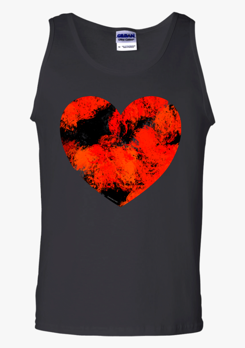 Grunge Heart- Men"s Cotton Tank Top , Png Download - Heart, Transparent Png, Free Download