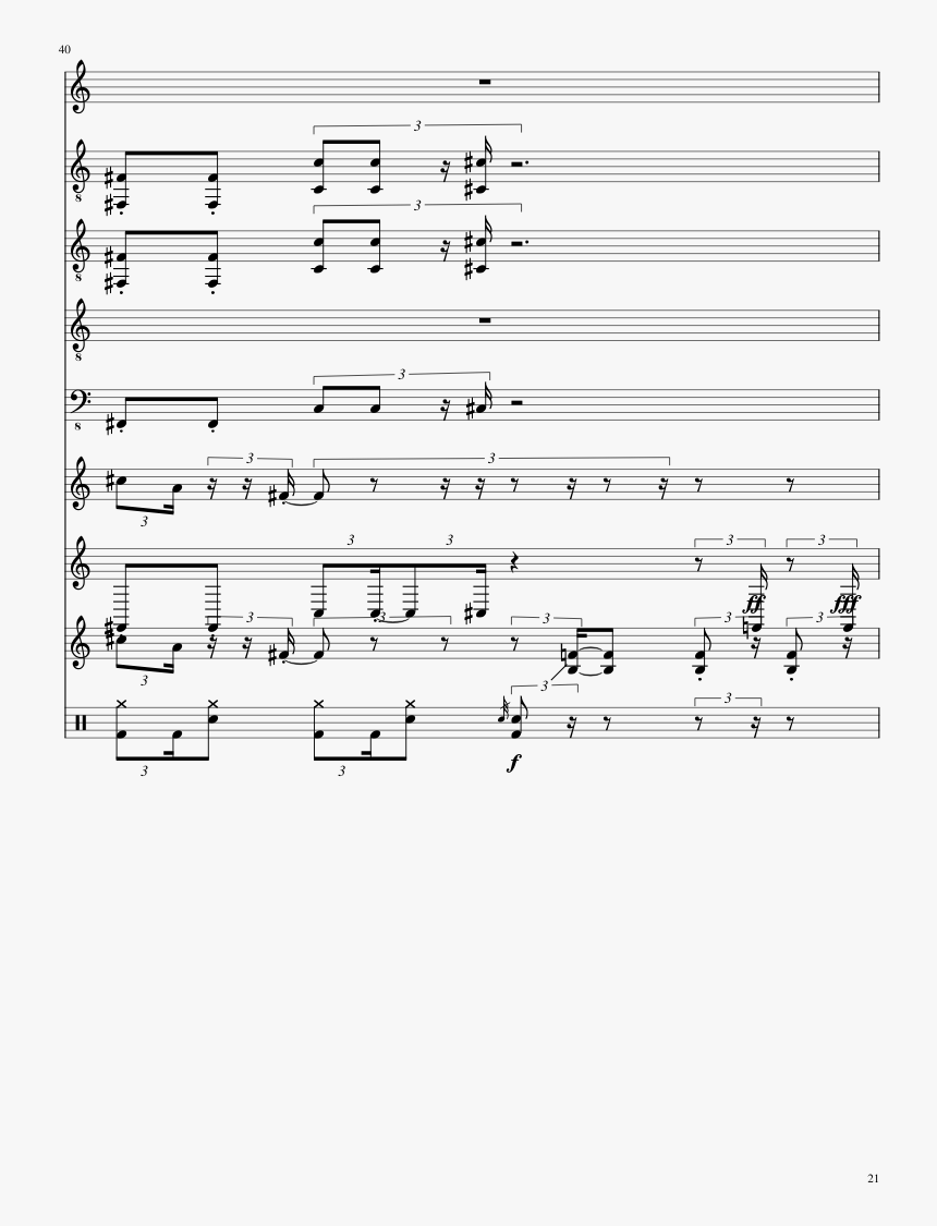 Balrog Boogie Slide, Image - Sheet Music, HD Png Download, Free Download