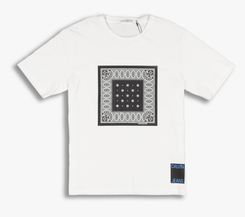 Calvin Klein Tee Active HD Bandana - Shirt, Download Graphic kindpng - White Png Regular