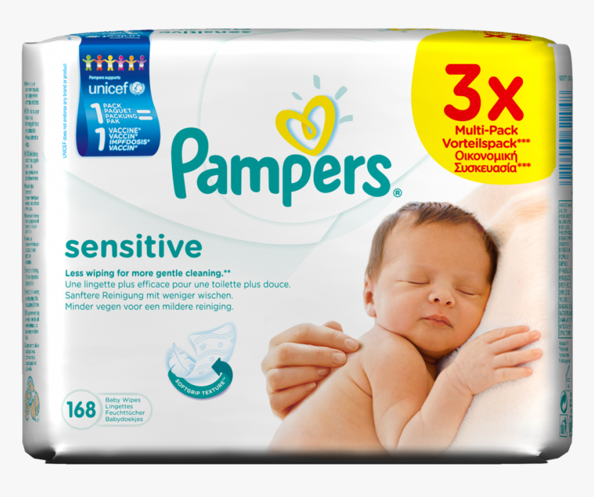 Pampers Sensitive Wet Wipes, HD Png Download, Free Download