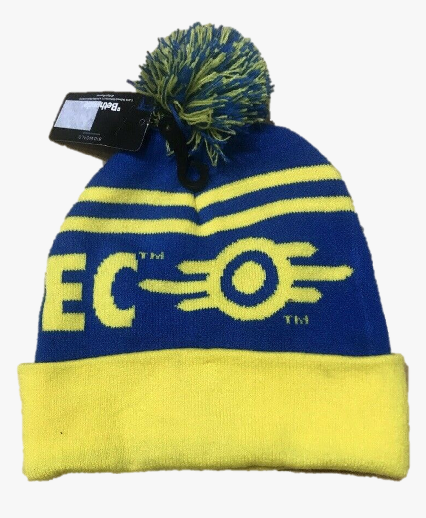 Bioworld Bethesda Fallout 76 Vault-tec Pom Beanie - Beanie, HD Png Download, Free Download