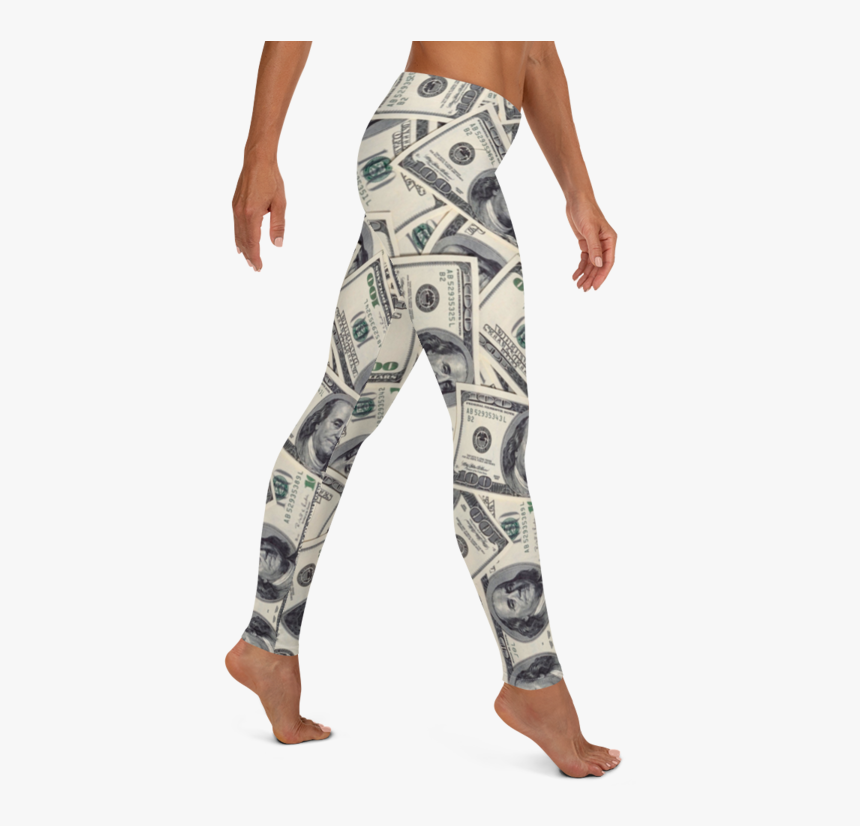 100 Dollar Bill Full Length Leggings - Leggings, HD Png Download, Free Download