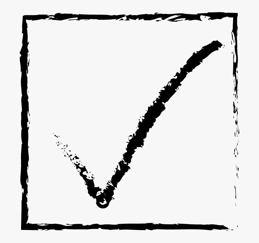 Checkmark - Black-and-white, HD Png Download, Free Download