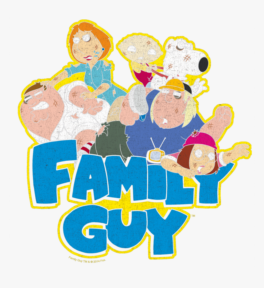 Family Guy Family Fight Men"s Ringer T-shirt - Cartoon, HD Png Download, Free Download