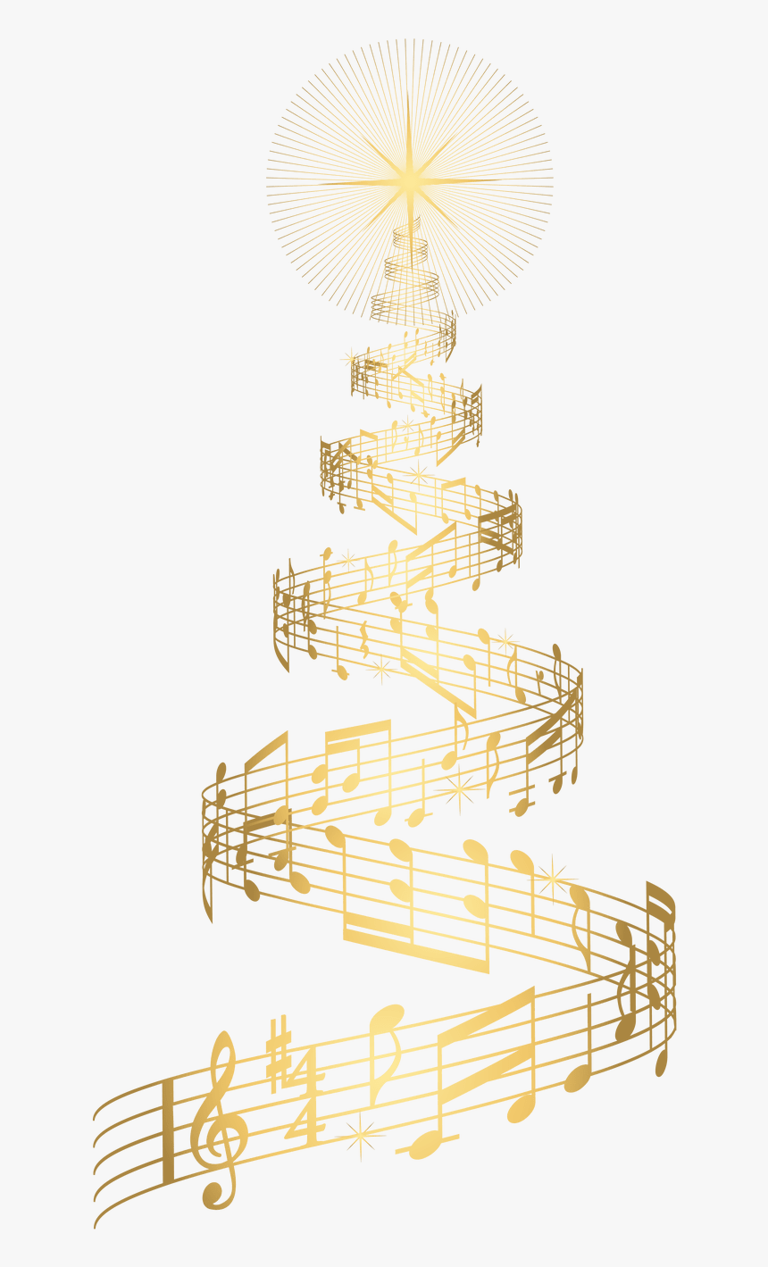 Christmas Music Notes Png - Christmas Tree Music Notes, Transparent Png, Free Download