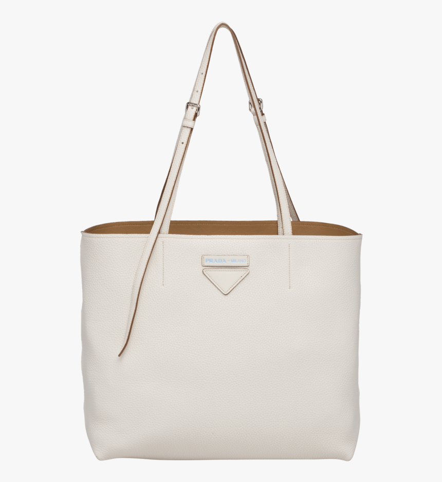 Prada Calfskin Leather Tote Vitello Daino Talco White - Tote Handbag, HD Png Download, Free Download