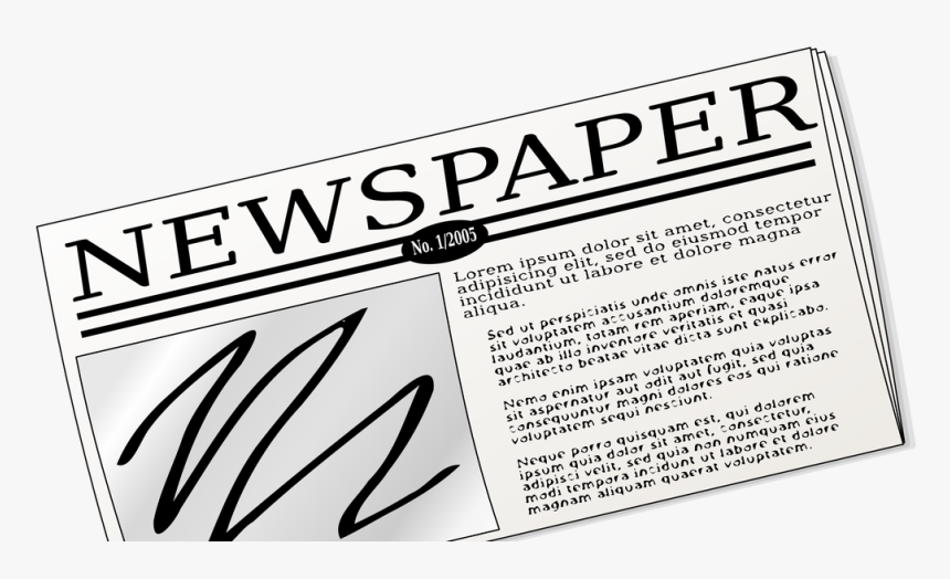 Newspaper Clipart Black And White Hd Png Download Kindpng