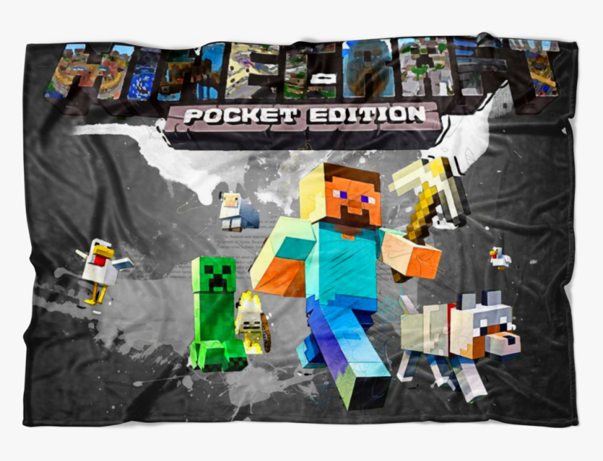 Minecraft Fleece Blanket Color Splash Black Blanket - Graphic Design, HD Png Download, Free Download