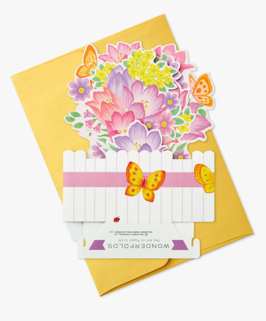 Springtime Flowers Pop Up Easter Card - Bouquet, HD Png Download, Free Download