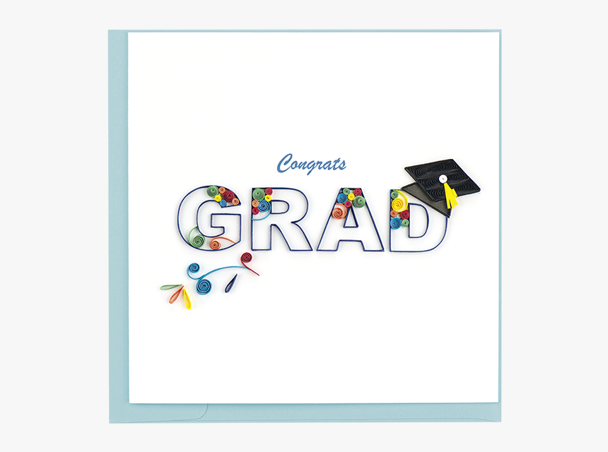 Congrats Grad Swirl Quilled Card 
															/, HD Png Download, Free Download