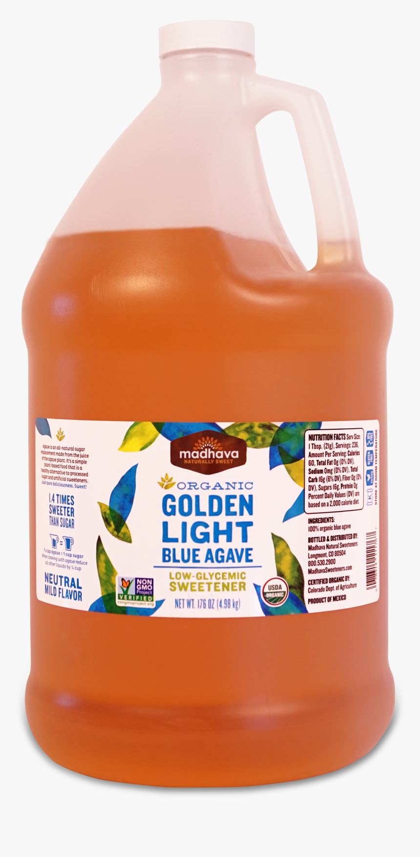 Organic Golden Light Agave 176 Oz - Plastic Bottle, HD Png Download, Free Download