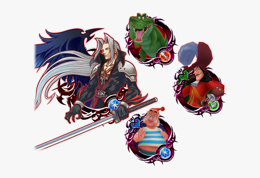 #khux Eng Get An Illustrated Sephiroth Medal In This - Sephiroth Kingdom Hearts Platin, HD Png Download, Free Download