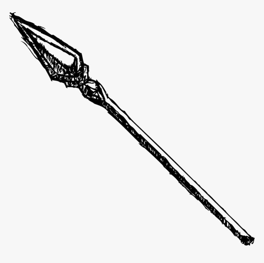 Drawing Knight Spear Transparent Png Clipart Free Download - Drawing Spears Weapon, Png Download, Free Download