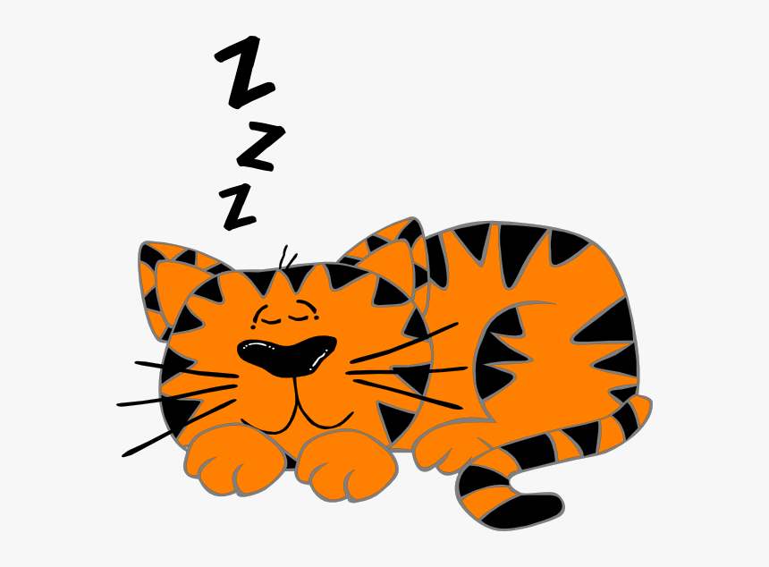 Sleeping Animal Clipart Png - Clipart Sleeping Cat, Transparent Png, Free Download