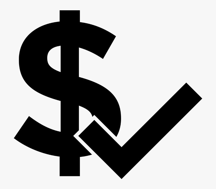 Icon Of A Dollar Sign And A Check Mark - Cross, HD Png Download, Free Download