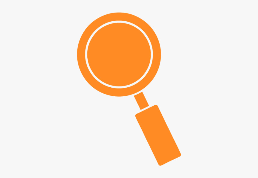 Orange Magnifying Glass Icon, HD Png Download, Free Download