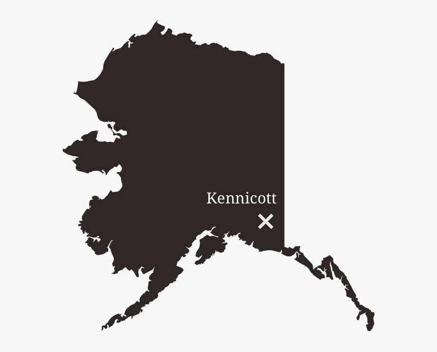 Map Showing The Location Of Kennicott - Alaska State Map Vector, HD Png Download, Free Download