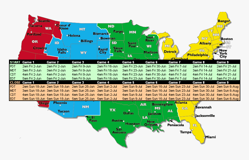 Us Time Zones Map Hd Png Download Kindpng
