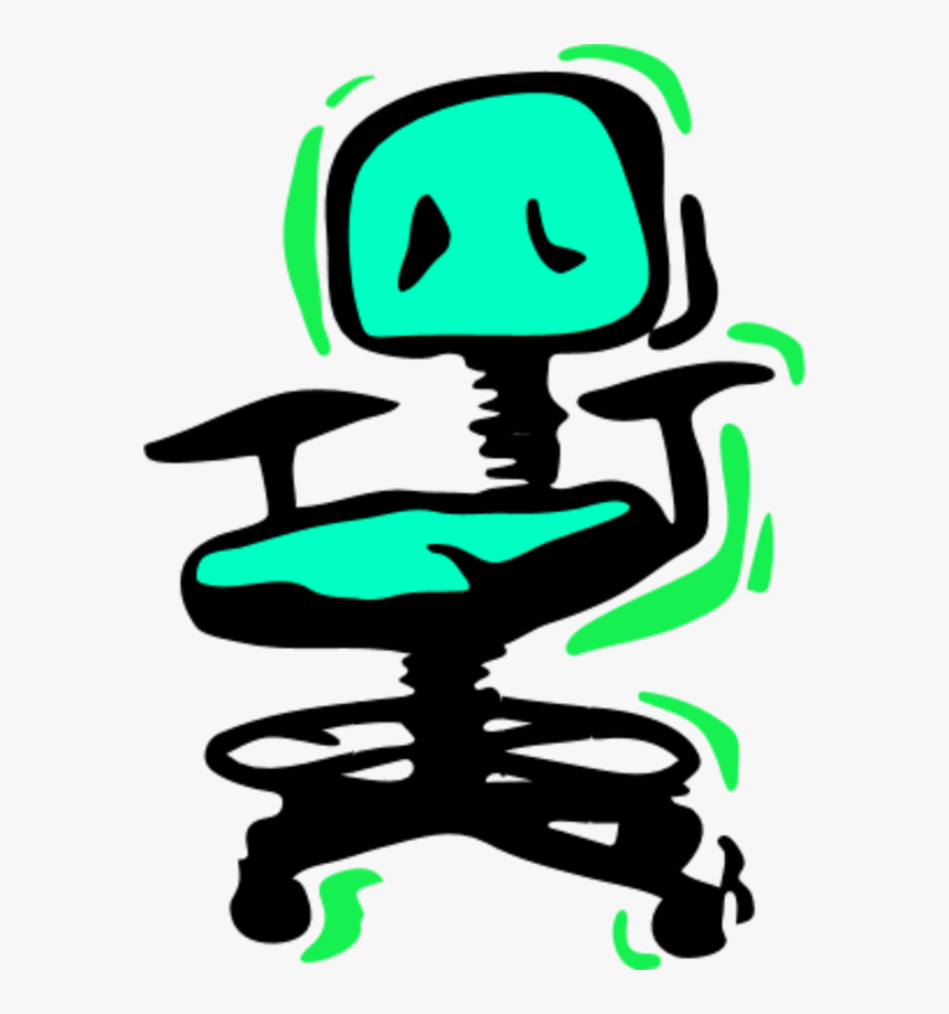 Fat Guy Sitting - Office Chair Clip Art, HD Png Download - kindpng