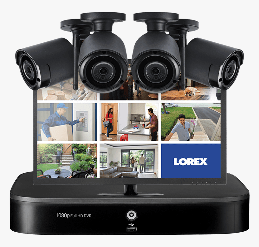 Complete Security Camera System With 4 Hd 1080p Wireless - Wireless Security Camera, HD Png Download, Free Download