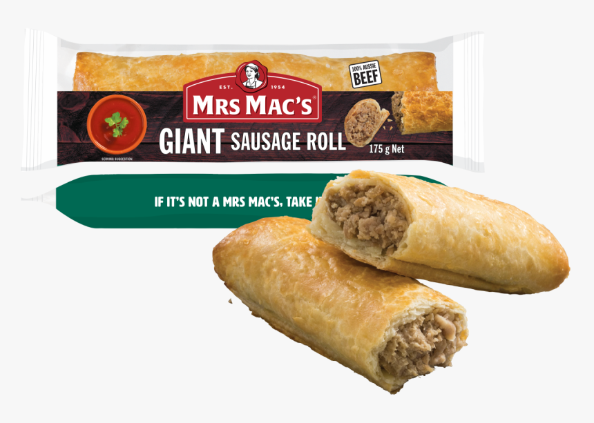 Giant Sausage Roll 6 - Mrs Macs Giant Sausage Rolls, HD Png Download, Free Download