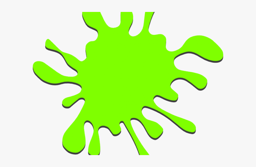 Paint Clipart Splat - Green Paint Splatter Clipart, HD Png Download, Free Download