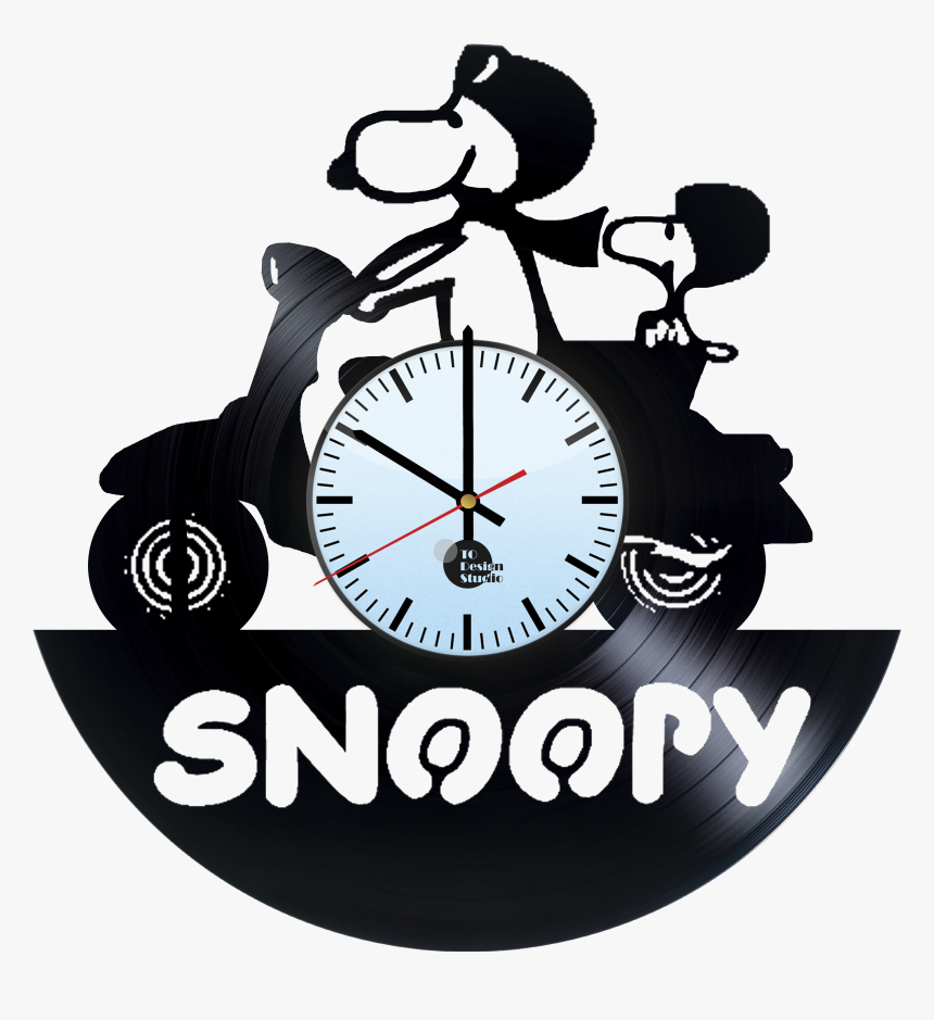 Snoopy And Charlie Brown Handmade Vinyl Record Wall - Snoopy Vinyl Clock, HD Png Download, Free Download