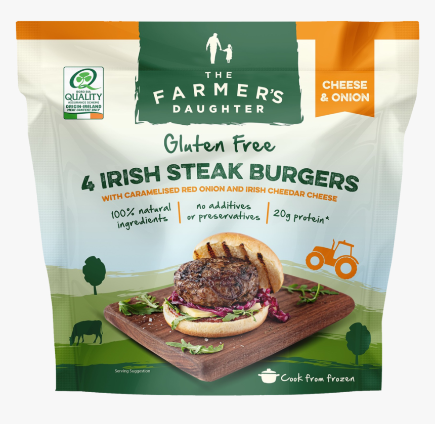 The Farmers Daughter Gluten Free Cheese And Onion Burgers - Farmers Daughter Burger Products, HD Png Download, Free Download