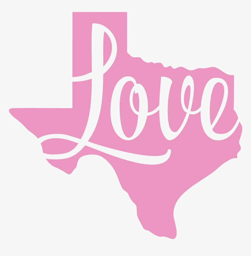 Texas Love Pink Car Decal - Texas Pink, HD Png Download, Free Download