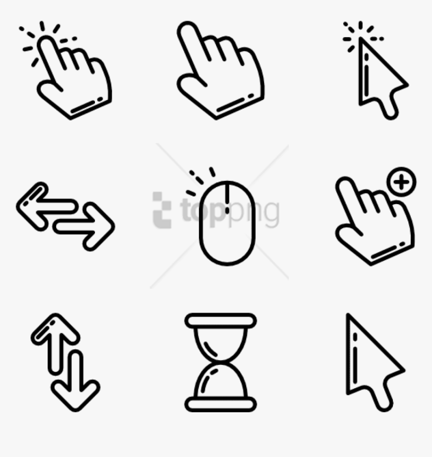 Free Png 13 Cursor Pointer Icon Packs - Pointer Icon Flat Png, Transparent Png, Free Download