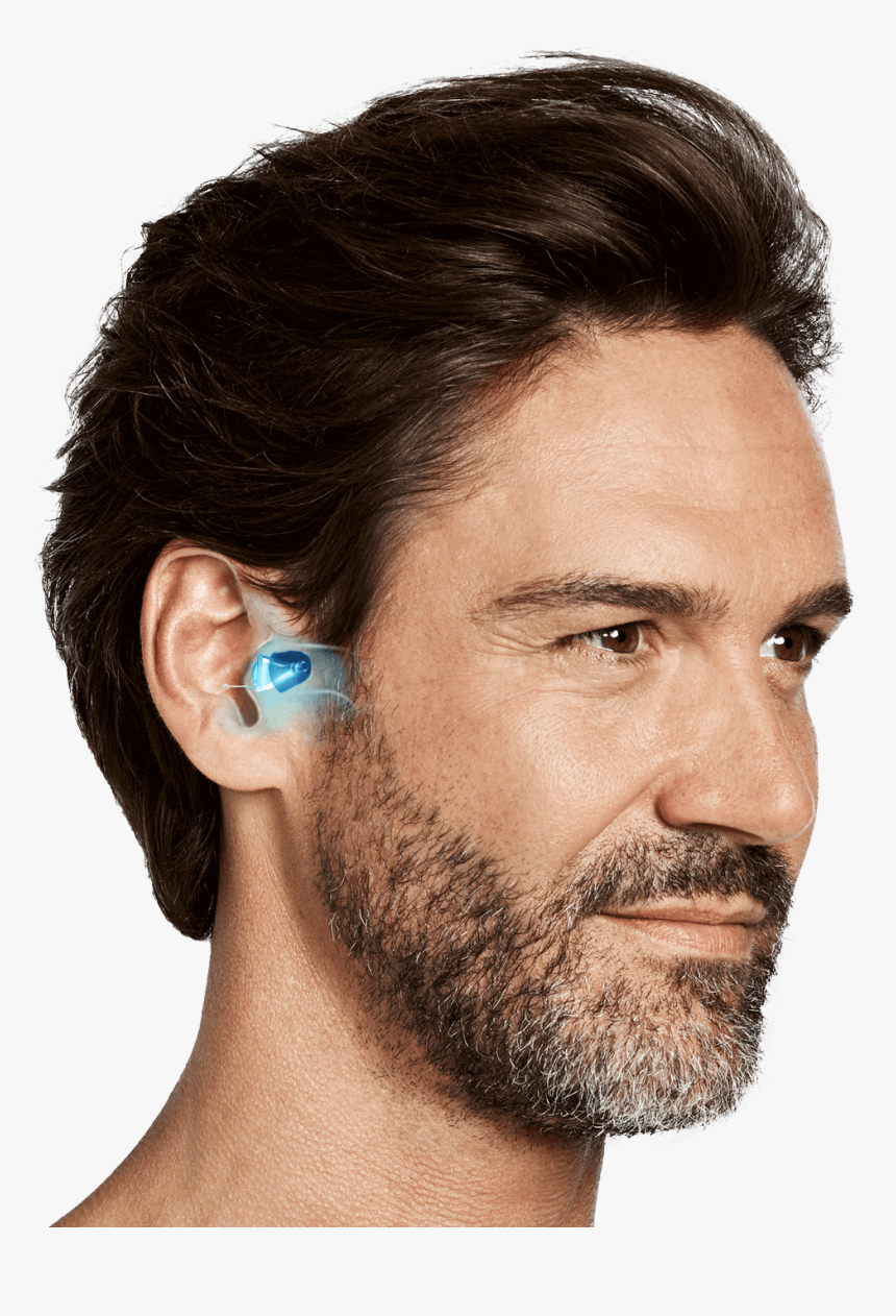 Man Wearing An Ite Hearing Aid - German Hearing Aid 2019, HD Png Download, Free Download