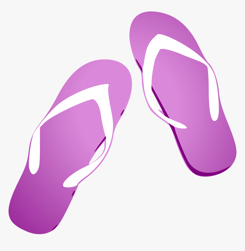 Purple Flip Flops Clip Art, HD Png Download, Free Download