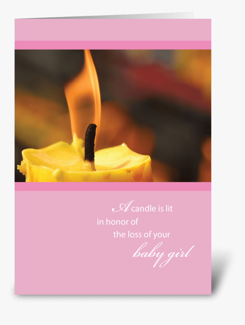 Sympathy, Loss Of Baby Girl, Candle Greeting Card - Condolence Candle For Baby, HD Png Download, Free Download