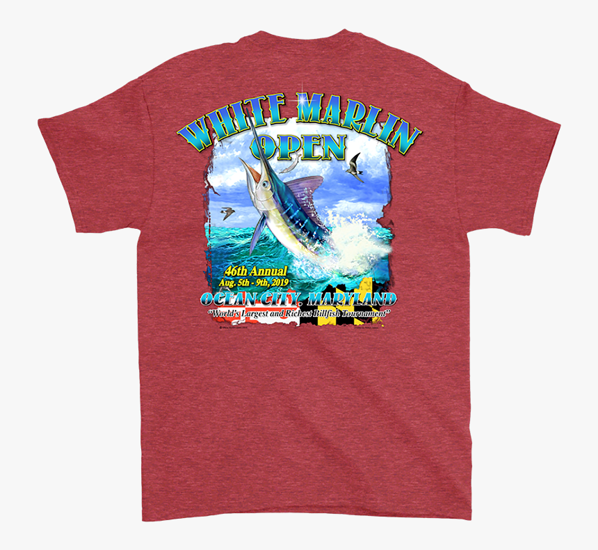 Red White Marlin Tshirt White Marlin Open 2019 Shirts, HD Png