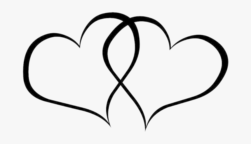 Wedding Heart Png Clipart - Hearts Clip Art Black And White, Transparent Png, Free Download