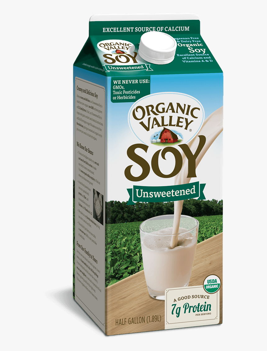 Soy Milk Png - Soy Milk Organic Unsweetened, Transparent Png, Free Download