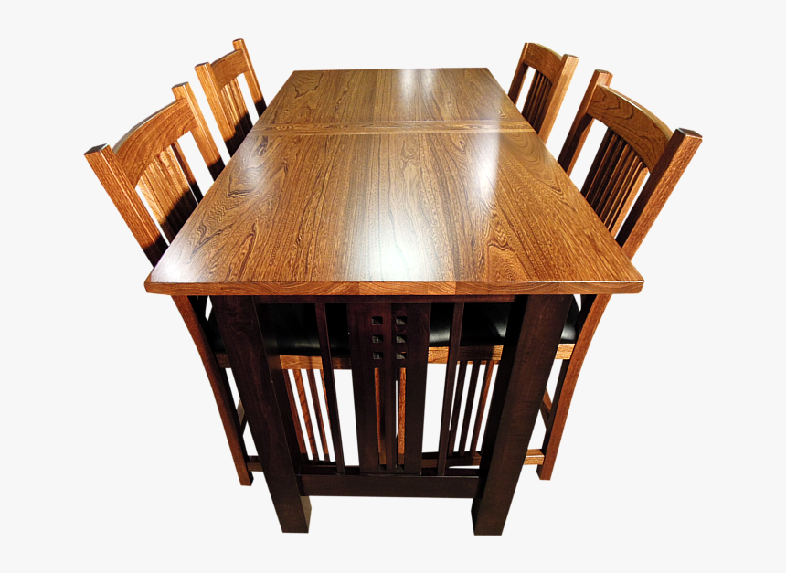 Galena Trestlend Table And Chairs Top View Png - Wood Furniture Images Png, Transparent Png, Free Download