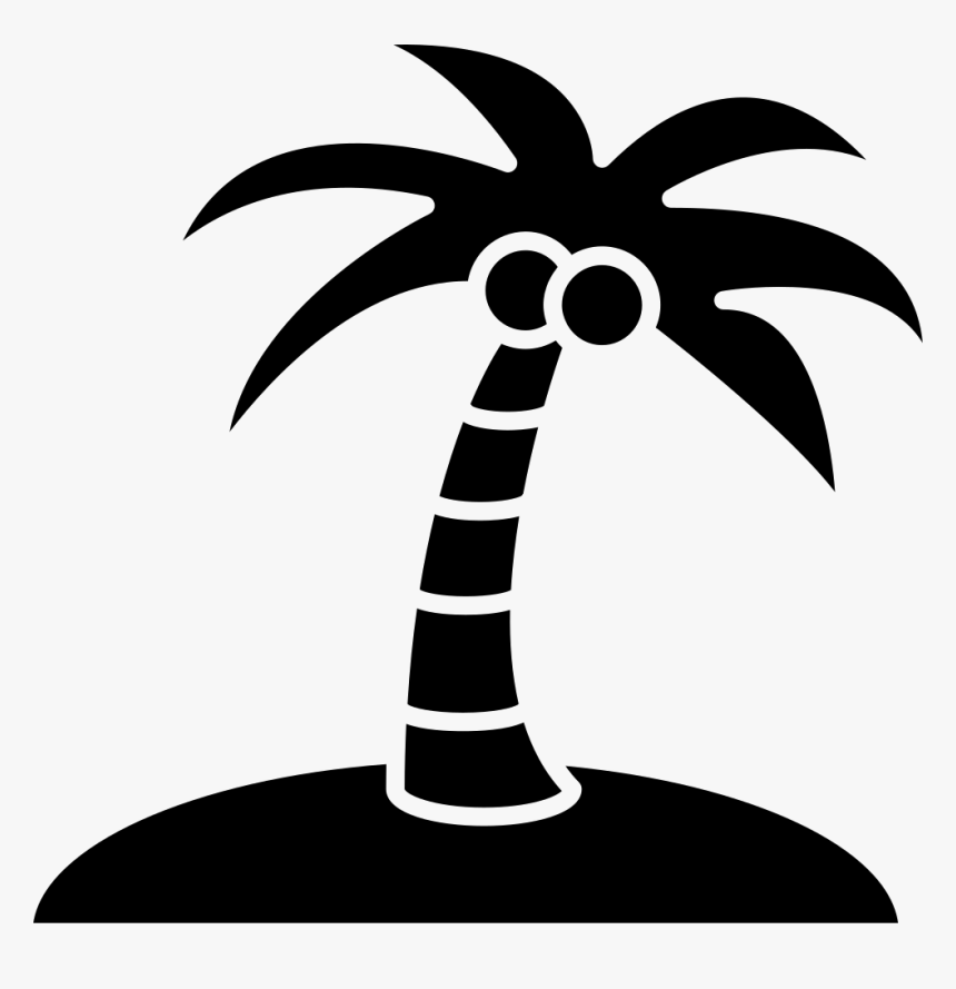 Coconut Tree On An Island - Coconut Tree Vector Icon, HD Png Download, Free Download