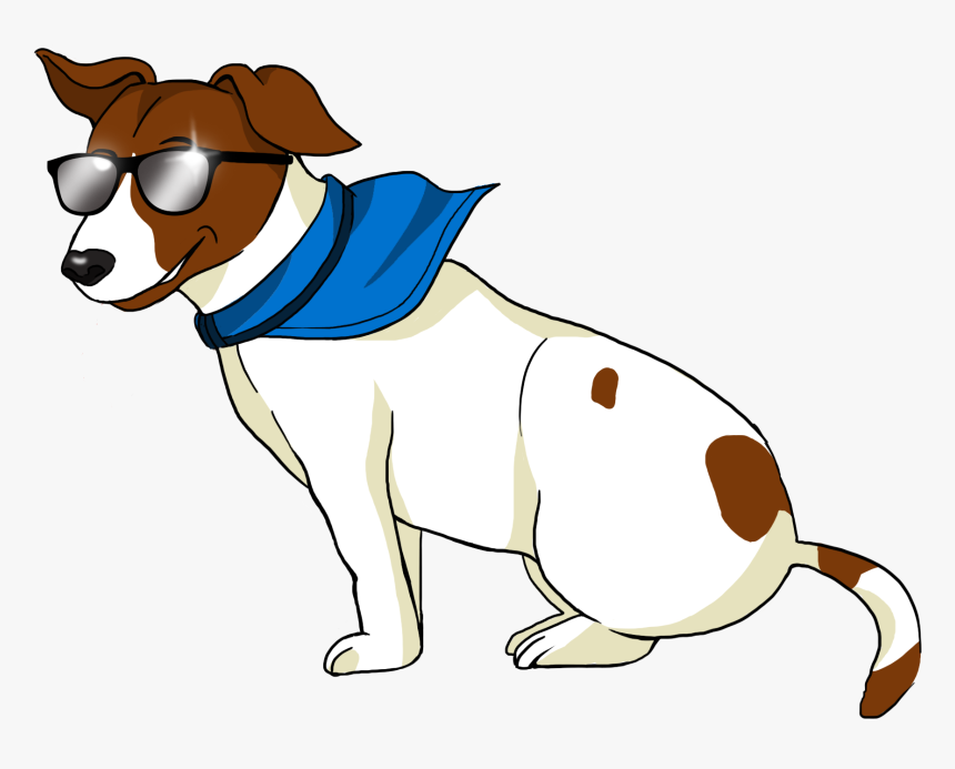 Blue Bandana With Sunglasses - Dog Catches Something, HD Png Download, Free Download