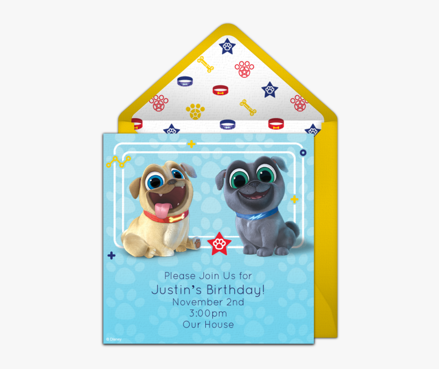 Puppy Dog Pals Birthday Invitations, HD Png Download, Free Download