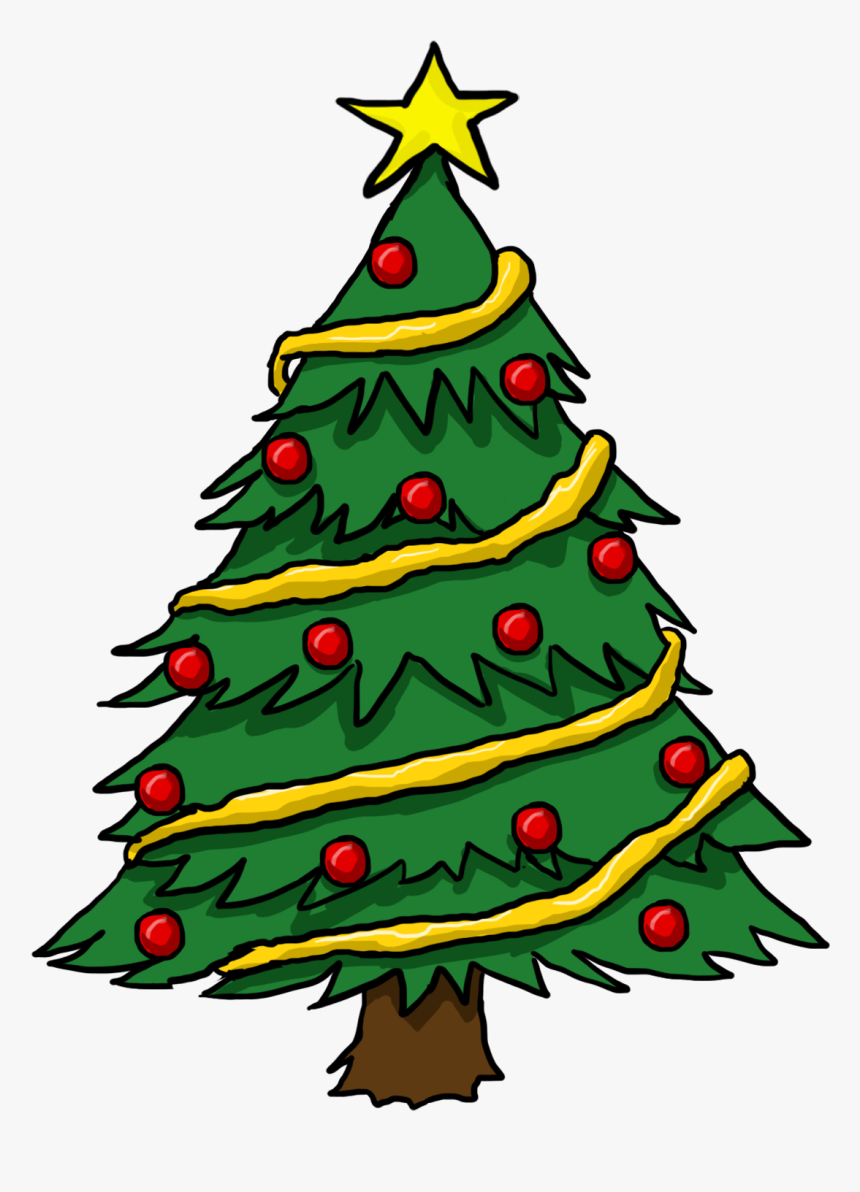 Free To Use Public Domain Christmas Tree Clip Art - Simple Christmas Tree Cartoon, HD Png Download, Free Download