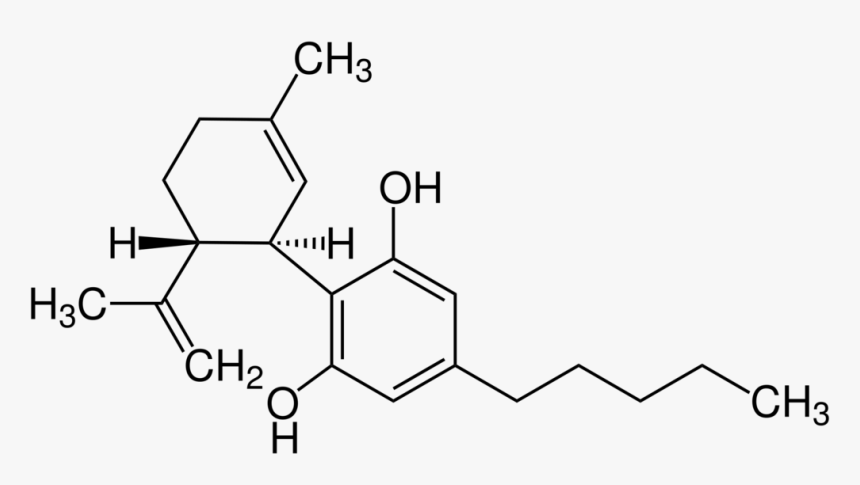 Atomic Structure Of Cbd - Cbd Molecule, HD Png Download - kindpng