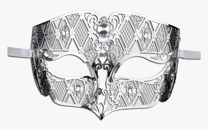 Silver Series Diamond Design Laser Cut Venetian Masquerade - Silver Masquerade Mask Png, Transparent Png, Free Download