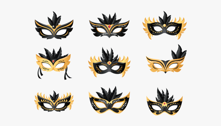 Masquerade Ball Icons Vector - Baile De Mascara Png, Transparent Png, Free Download