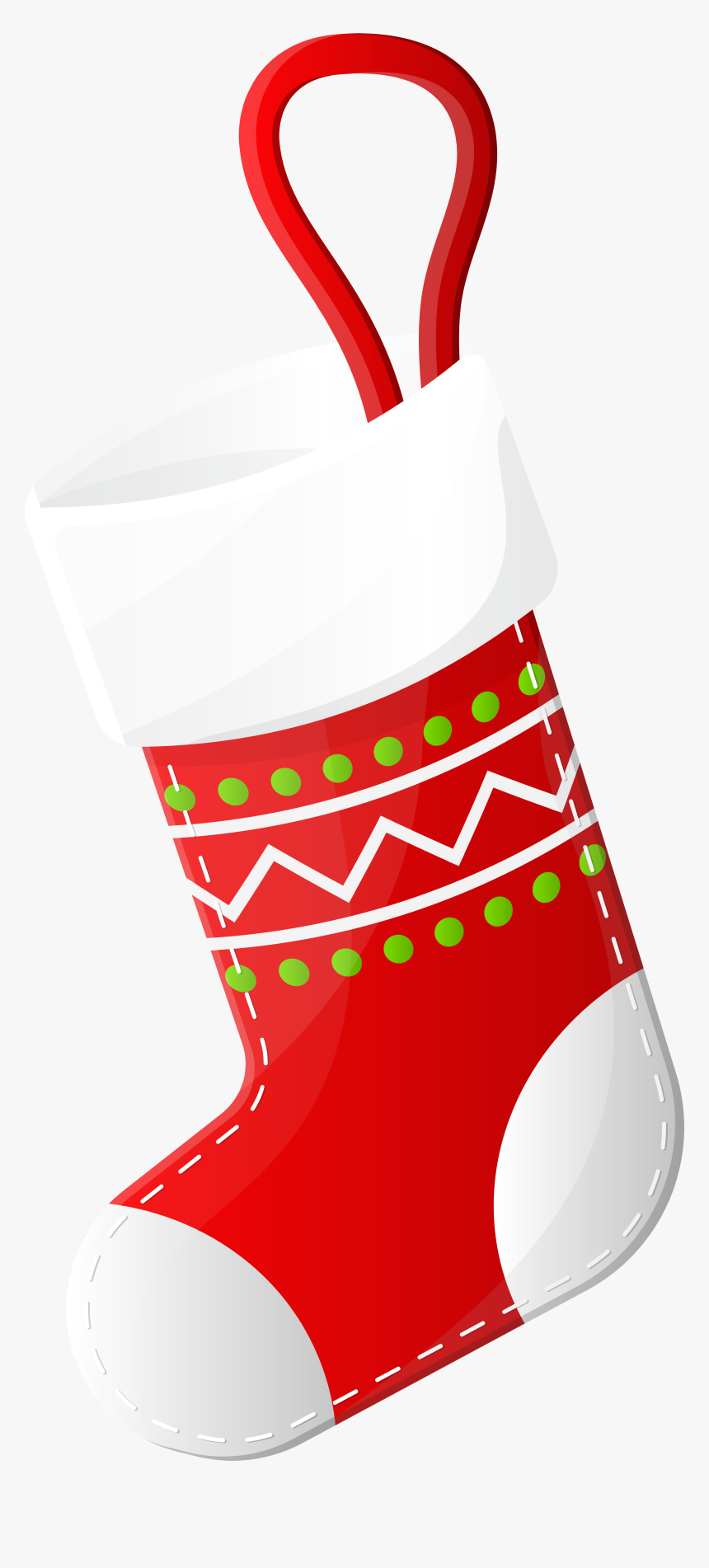 Sock Clipart Red - Christmas Stocking, HD Png Download - kindpng