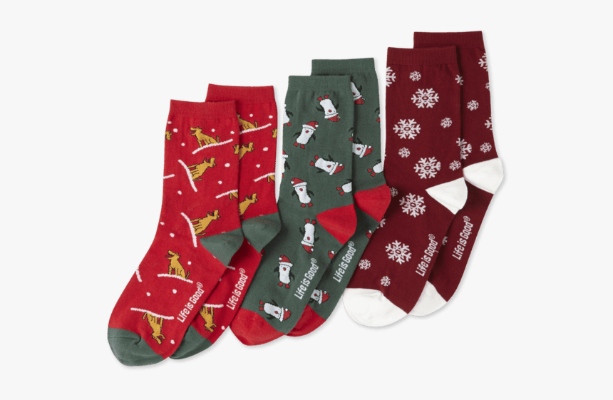 Women"s Holiday Sock Crew Sock, 3 Pack - Sock, HD Png Download, Free Download