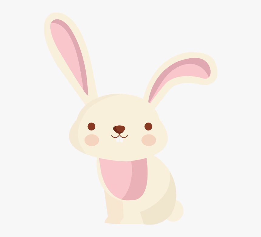 Cute Little Illustration Cartoon Vector Rabbit Easter - Domestic Rabbit, HD Png Download, Free Download